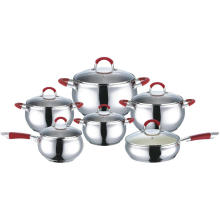 Cookware Set with Anti-Slip Silicone Heat Resistant Handles